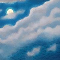 「洋上月」オリジナル石版画集「日月春秋」より